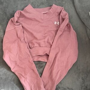 Under Armour Dusty Pink V-Neck Crop Top